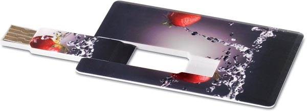 Obrázky: USB kľúč Memorama tvar kredit. karty 8 GB, biela, Obrázok 6