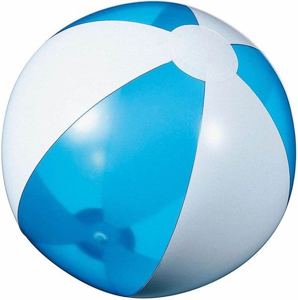 Obrázky: Nafukovacia lopta, biela/transparentná modrá, Obrázok 2