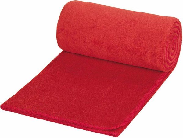 Obrázky: Flísová pikniková deka vo vrecku, červená, Obrázok 3