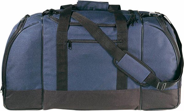 Obrázky: Cestovná polyesterová taška, 2 bočné vrecká,modrá, Obrázok 2