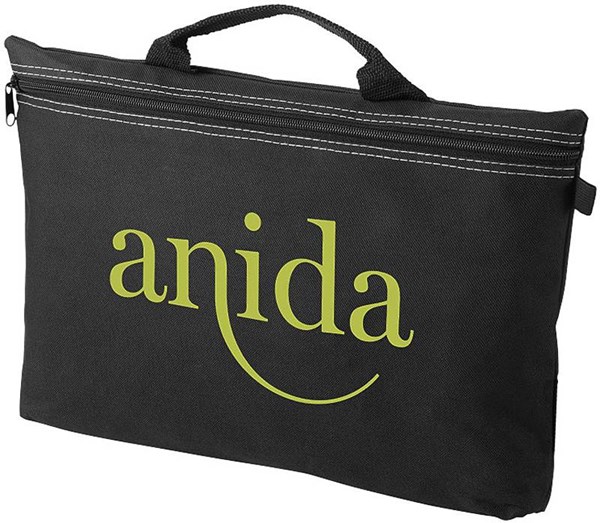 Obrázky: Polyesterová konferenčná taška do ruky, čierna, Obrázok 2