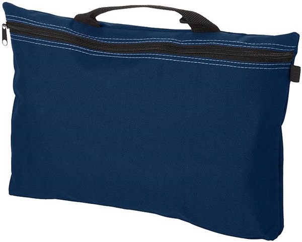 Obrázky: Polyesterová konferenčná taška do ruky, modrá, Obrázok 2