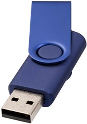 Obrázky: Twister metal modrý USB flash disk,prívesok,1GB