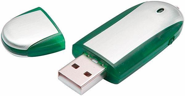 Obrázky: USB kľúč Memory s krytkou, 16GB, strieborná-zelená