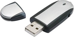Obrázky: USB kľúč s krytkou, 4 GB, strieborná/čierna