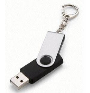 Obrázky: USB kľúč Twister na prívesku, 16GB, strieb.-čierna, Obrázok 3