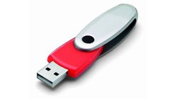 Obrázky: USB kľúč otočný, 1 GB, červená