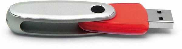 Obrázky: USB kľúč otočný, 1 GB, červená, Obrázok 2