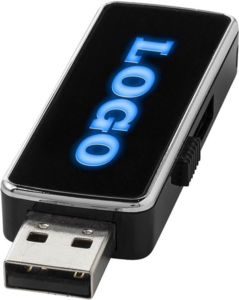 Obrázky: USB flash disk s podsvieteným modrým logom 2G