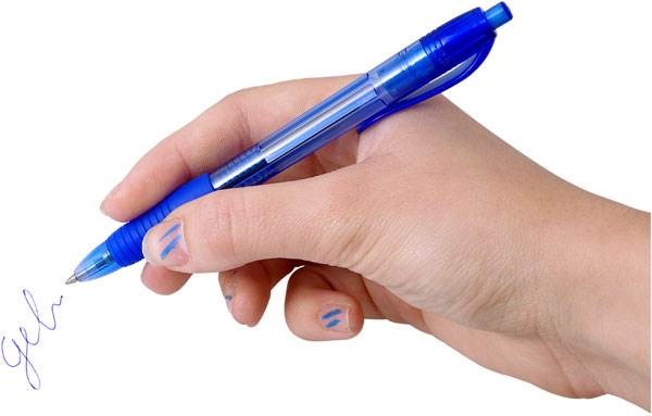 Obrázky: Gélové transparentné pero modré, Obrázok 3