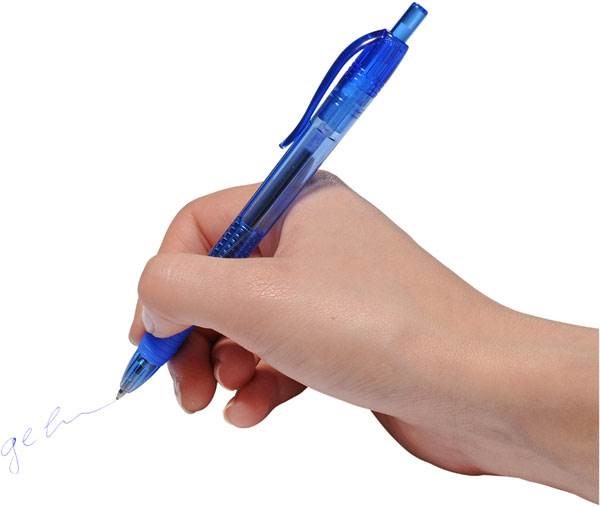 Obrázky: Gélové transparentné pero modré, Obrázok 4
