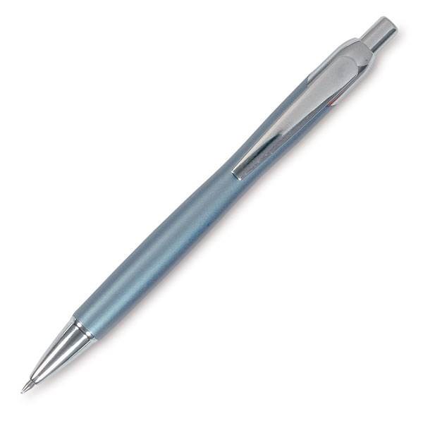 Obrázky: ROKI,guličkové pero s metalízou,modrá/strieborná, Obrázok 1
