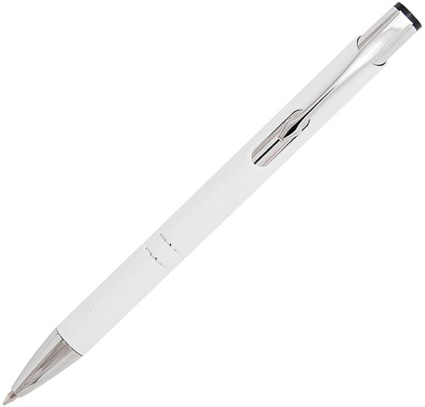Obrázky: SUN,kovové guličkové pero, biela, Obrázok 1