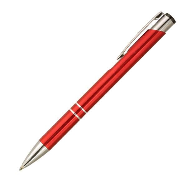 Obrázky: SUN,kovové guličkové pero, červená, Obrázok 2