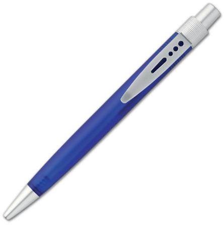 Obrázky: Guličkové pero s kovovým klipom, modrá/strieborná