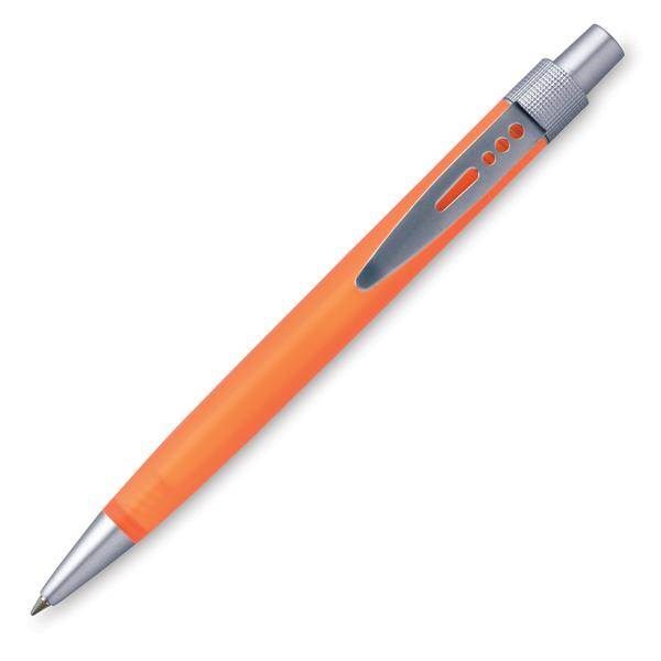 Obrázky: Guličkové pero s kovovým klipom, oranžová