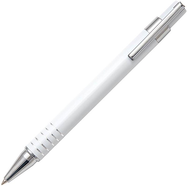 Obrázky: Biele hliníkové guličkové pero ELEN, Obrázok 1