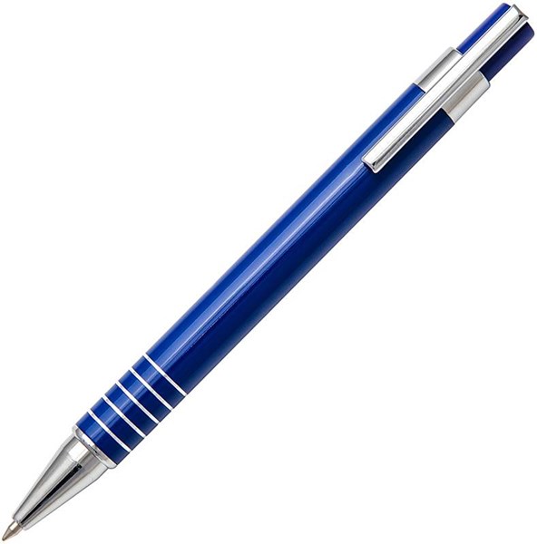 Obrázky: Modré hliníkové guličkové pero ELEN