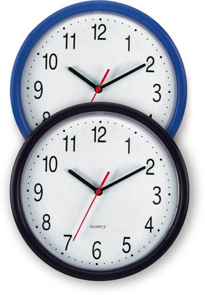 Obrázky: Nástenné hodiny s priemerom 24,5cm,  čierna, Obrázok 1