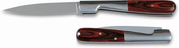 Obrázky: Zatvárací nôž s rúčkou,drevo/kov, hnedá/strieborná, Obrázok 2