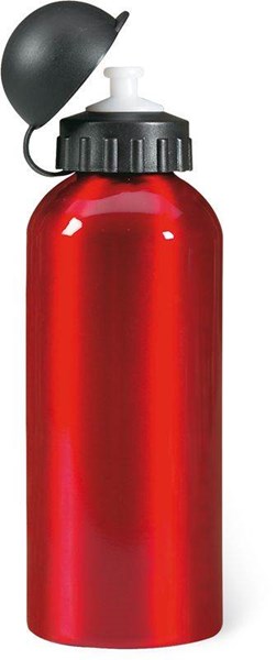 Obrázky: Kovová fľaška - 600 ml, červená, Obrázok 4