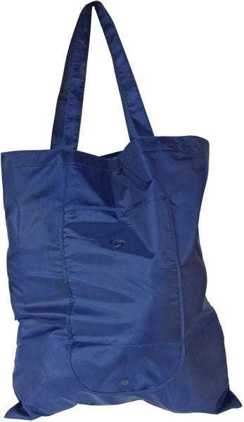 Obrázky: Modrá skladacia nylónová taška tkaná