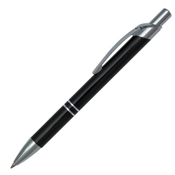 Obrázky: LENA,kovové guličkové pero, čierna, Obrázok 1
