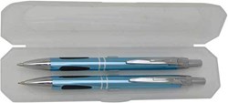 Obrázky: Modrá sada kovového GP a mechanickej ceruzky ATUL