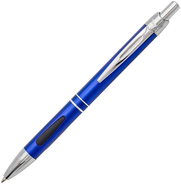 Obrázky: Modré guličkové pero ATUL PLUS, gumové doplnky