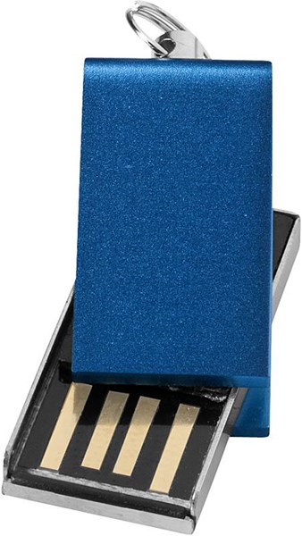 Obrázky: Modrý malý hliníkový USB flash disk 1GB, Obrázok 1