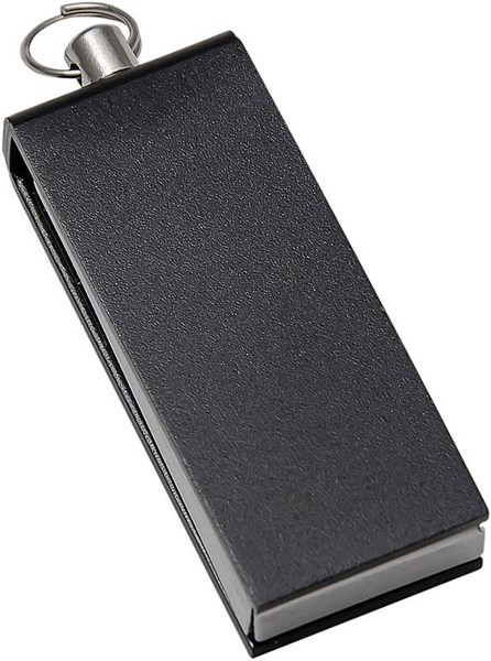 Obrázky: Čierny malý hliníkový USB flash disk 2GB