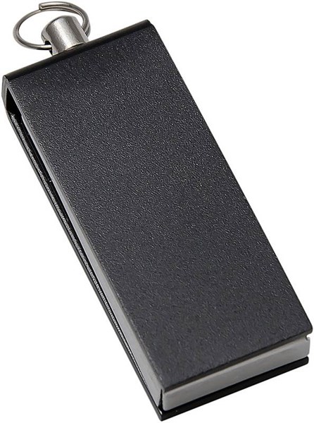 Obrázky: Čierny malý hliníkový USB flash disk 64GB, Obrázok 1