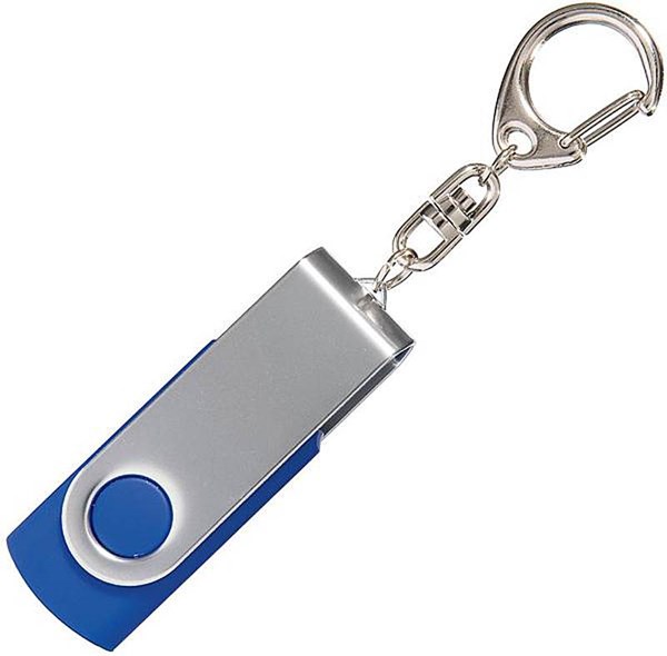 Obrázky: Twister strieb.-modrý USB flash disk,prívesok,8GB, Obrázok 3