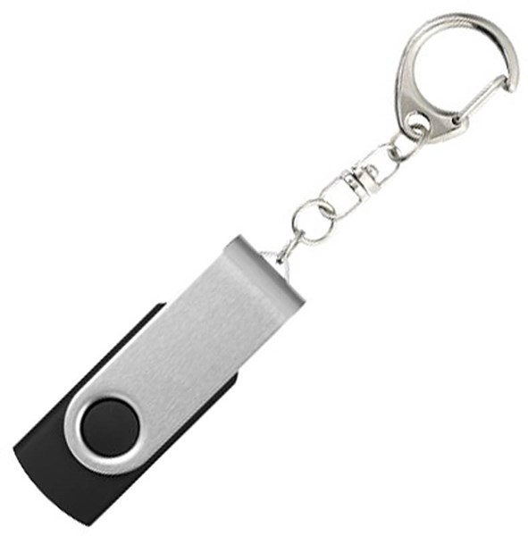 Obrázky: Twister str.-čierny USB flash disk,prívesok,16GB, Obrázok 3