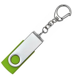 Obrázky: Twister str.-zelený USB flash disk,prívesok,4GB