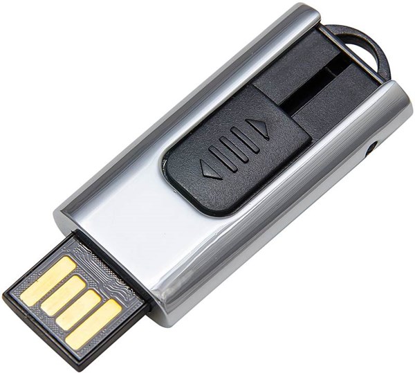 Obrázky: Malý kovový vysúvací USB flash disk s očkom 32GB, Obrázok 2