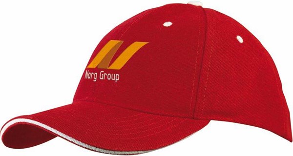 Obrázky: Baseballová čiapka z kepru, červená