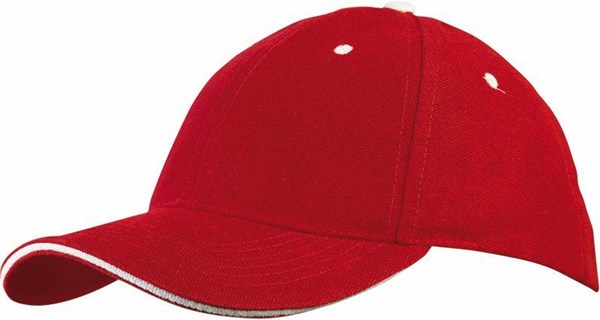 Obrázky: Baseballová čiapka z kepru, červená, Obrázok 2