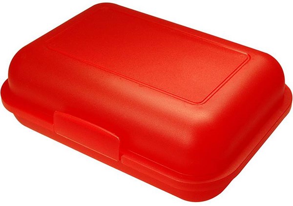 Obrázky: Červený plastový menší desiatový box, Obrázok 1