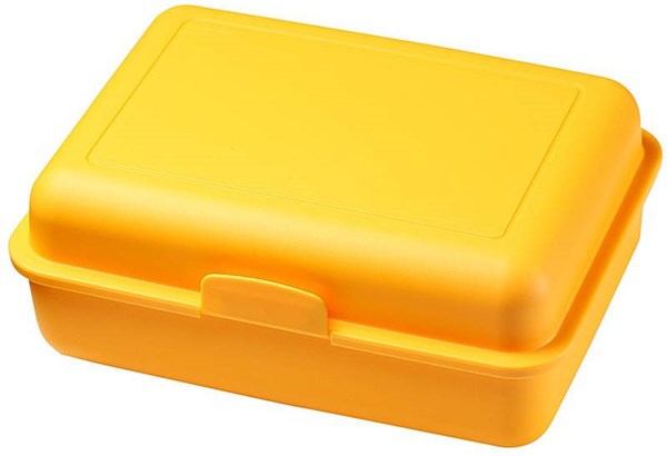 Obrázky: Žltý plastový väčší desiatový box, Obrázok 1
