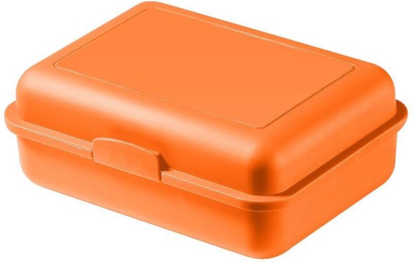Obrázky: Oranžový plastový väčší desiatový box, Obrázok 1