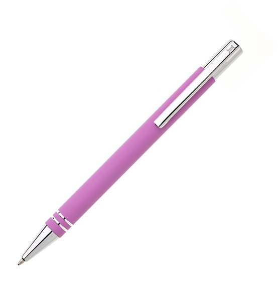 Obrázky: Ružové kovové guličkové pero v tubuse, Obrázok 3