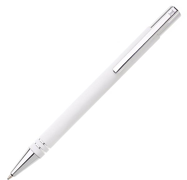 Obrázky: Biele kovové guličkové pero v tubuse, Obrázok 3