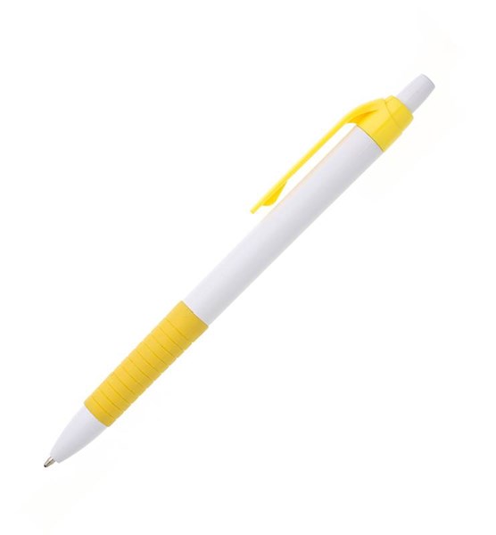 Obrázky: Guličkové pero DENI, bielo-žlté