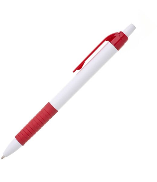 Obrázky: Guličkové pero DENI, bielo-červené