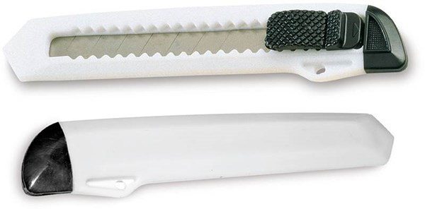 Obrázky: Nôž s odlamovacou čepeľou, široký, biela