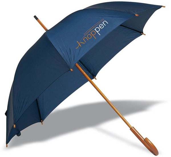 Obrázky: Klasický dáždnik s drevenou rúčkou, modrá