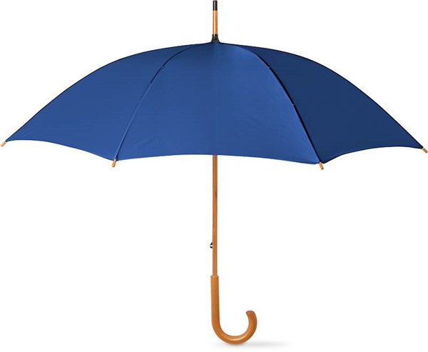 Obrázky: Klasický dáždnik s drevenou rúčkou, modrá, Obrázok 3