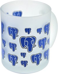 Obrázky: Frosty Mug,sklenený matný hrnček 0,3 l,transp.