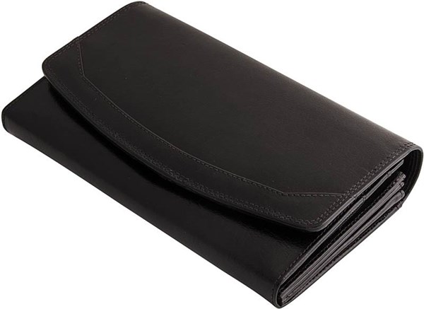 Obrázky: Dámska čierna kožená peňaženka